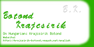 botond krajcsirik business card